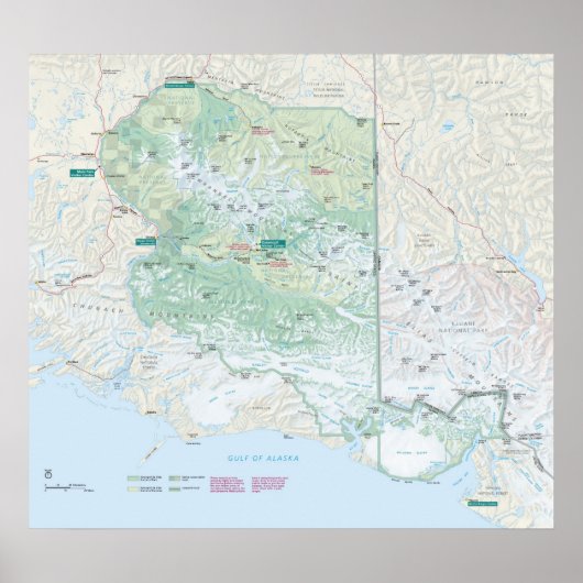 Nationaal park Wrangell St. Elias Poster (Voorkant)