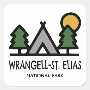 Nationaal park Wrangell-St. Elias Vierkante Sticker