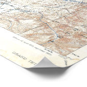 nationaal park Wyoming Map Poster (Hoek)