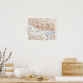 nationaal park Wyoming Map Poster (Keuken)