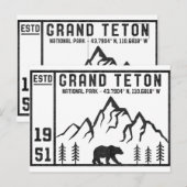  Nationaal Park Wyoming Mountain Briefkaart (Voorkant / Achterkant)