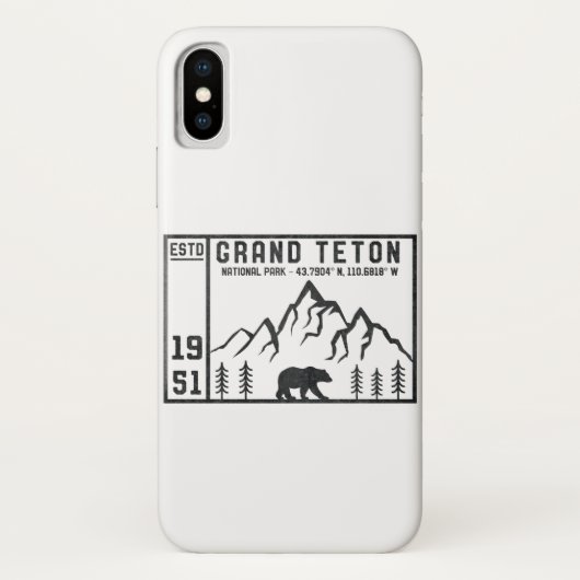 Nationaal Park Wyoming Mountain Case-Mate iPhone Case (Achterkant)