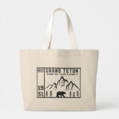  Nationaal Park Wyoming Mountain Grote Tote Bag (Achterkant)