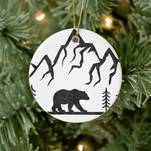  Nationaal Park Wyoming Mountain Keramisch Ornament (Boom)