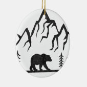  Nationaal Park Wyoming Mountain Keramisch Ornament (Rechts)