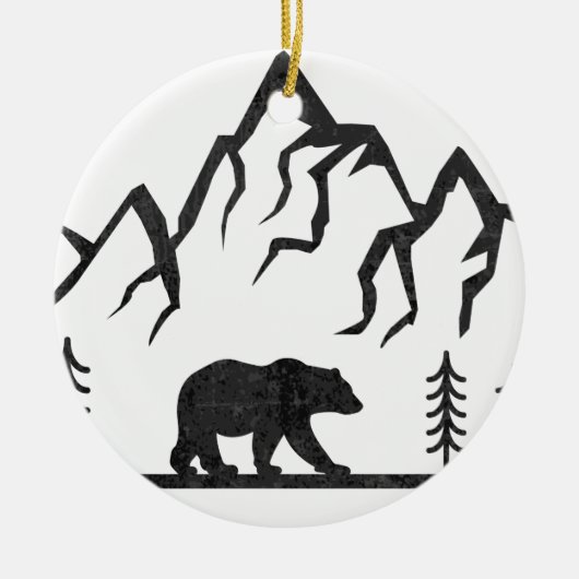  Nationaal Park Wyoming Mountain Keramisch Ornament (Voorkant)
