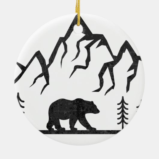 Nationaal Park Wyoming Mountain Keramisch Ornament (Achterkant)
