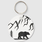  Nationaal Park Wyoming Mountain Sleutelhanger (Voorkant)