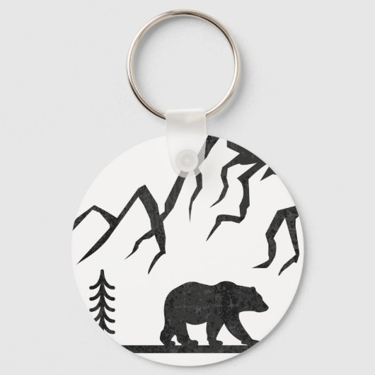  Nationaal Park Wyoming Mountain Sleutelhanger (Voorkant)