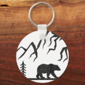  Nationaal Park Wyoming Mountain Sleutelhanger (Voorkant)