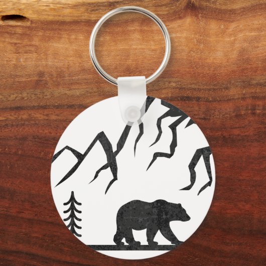  Nationaal Park Wyoming Mountain Sleutelhanger (Voorkant)