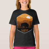  nationaal park Wyoming Retro Yellowstone T-shirt (Voorkant)