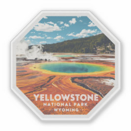 Nationaal park Wyoming Vintage Sticker