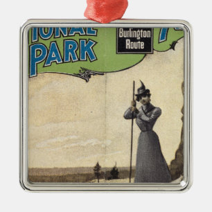 Nationaal park Yellowstone 3 Metalen Ornament