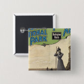 Nationaal park Yellowstone 3 Vierkante Button 5,1 Cm (Voorkant /achterkant)