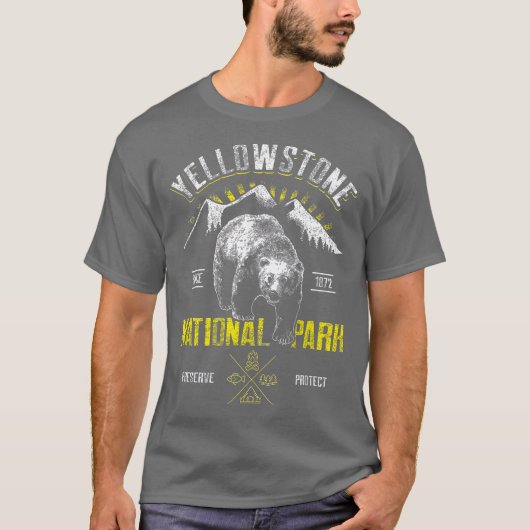 Nationaal park Yellowstone, Amerikaans zwart Beer T-shirt (Voorkant)