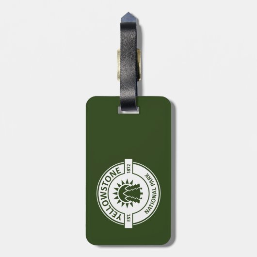 Nationaal Park Yellowstone Bagagelabel (Achterkant verticaal)