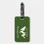 Nationaal Park Yellowstone Bagagelabel (Achterkant verticaal)