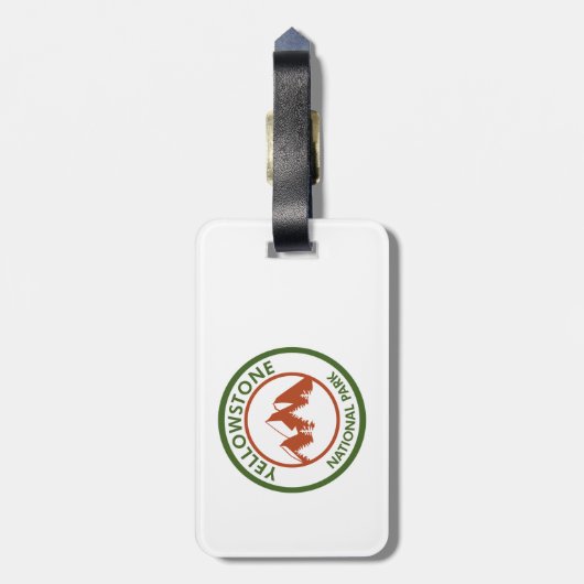 Nationaal Park Yellowstone Bagagelabel (Achterkant verticaal)