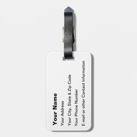 Nationaal Park Yellowstone Bagagelabel (Achterkant verticaal)