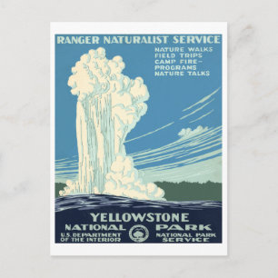 Nationaal Park Yellowstone Briefkaart