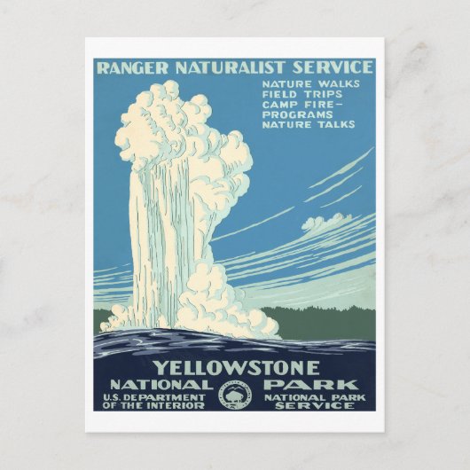 Nationaal Park Yellowstone Briefkaart (Voorkant)