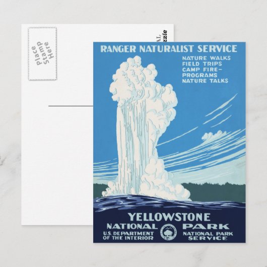 Nationaal Park Yellowstone Briefkaart (Voorkant / Achterkant)