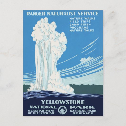 Nationaal Park Yellowstone Briefkaart (Voorkant)