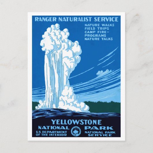 Nationaal Park Yellowstone Briefkaart (Voorkant)