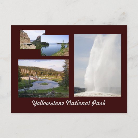 Nationaal Park Yellowstone Briefkaart (Voorkant)