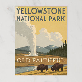 Nationaal Park Yellowstone Briefkaart