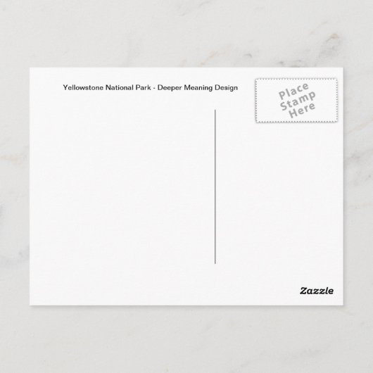 Nationaal Park Yellowstone Briefkaart (Achterkant)