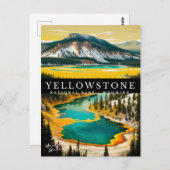 NATIONAAL PARK YELLOWSTONE BRIEFKAART (Voorkant / Achterkant)