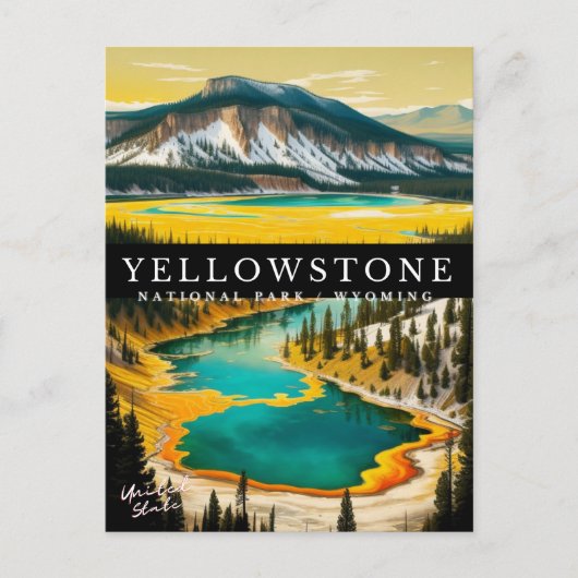 NATIONAAL PARK YELLOWSTONE BRIEFKAART (Voorkant)
