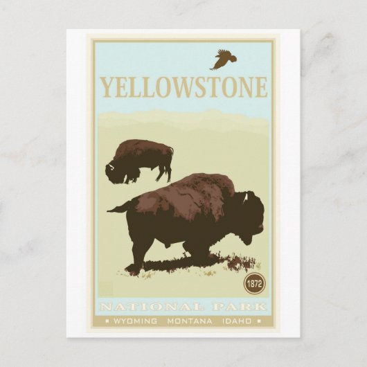 Nationaal Park Yellowstone Briefkaart (Voorkant)