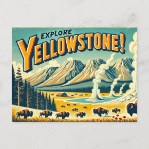 Nationaal Park Yellowstone Briefkaart
