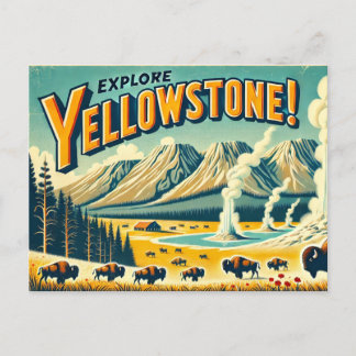 Nationaal Park Yellowstone Briefkaart