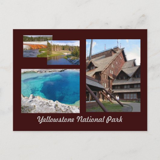 Nationaal Park Yellowstone Briefkaart (Voorkant)