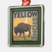 Nationaal park Yellowstone | Buffels Metalen Ornament (Links)
