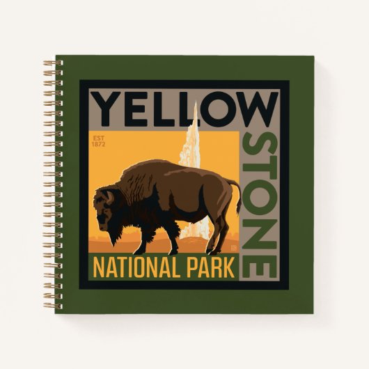 Nationaal park Yellowstone | Buffels Notitieboek (Voorkant)