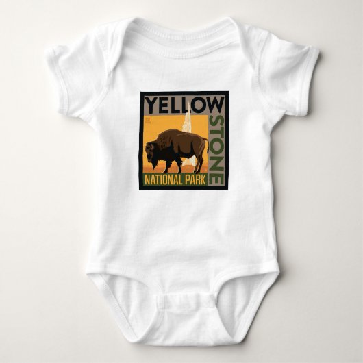 Nationaal park Yellowstone | Buffels Romper (Voorkant)