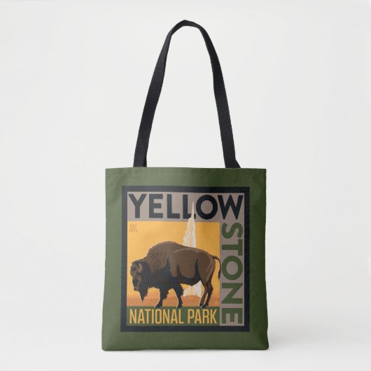 Nationaal park Yellowstone | Buffels Tote Bag (Voorkant)