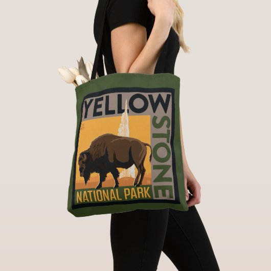 Nationaal park Yellowstone | Buffels Tote Bag (Dichtbij)