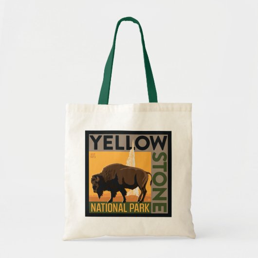 Nationaal park Yellowstone | Buffels Tote Bag (Voorkant)