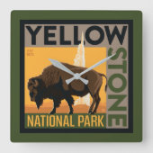 Nationaal park Yellowstone | Buffels Vierkante Klok (Voorkant)
