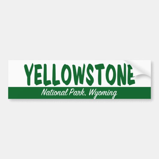 Nationaal Park Yellowstone Bumpersticker (Voorkant)