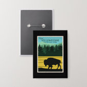 Nationaal Park Yellowstone Button (Voorkant / Achterkant)