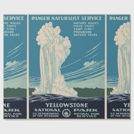 Nationaal Park Yellowstone Cadeaupapier (Vlak)
