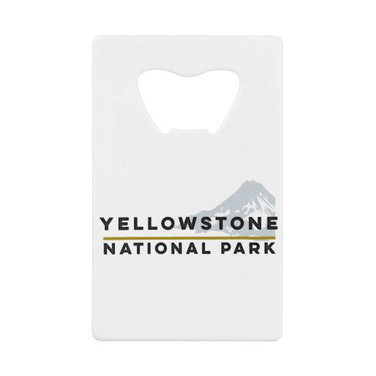 Nationaal Park Yellowstone Creditkaart Flessenopener (Voorkant)