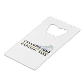 Nationaal Park Yellowstone Creditkaart Flessenopener (Achterkant Gekanteld)